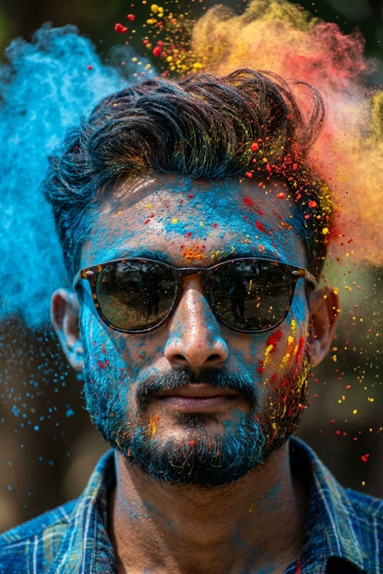 Close crop with prismatic colour separation